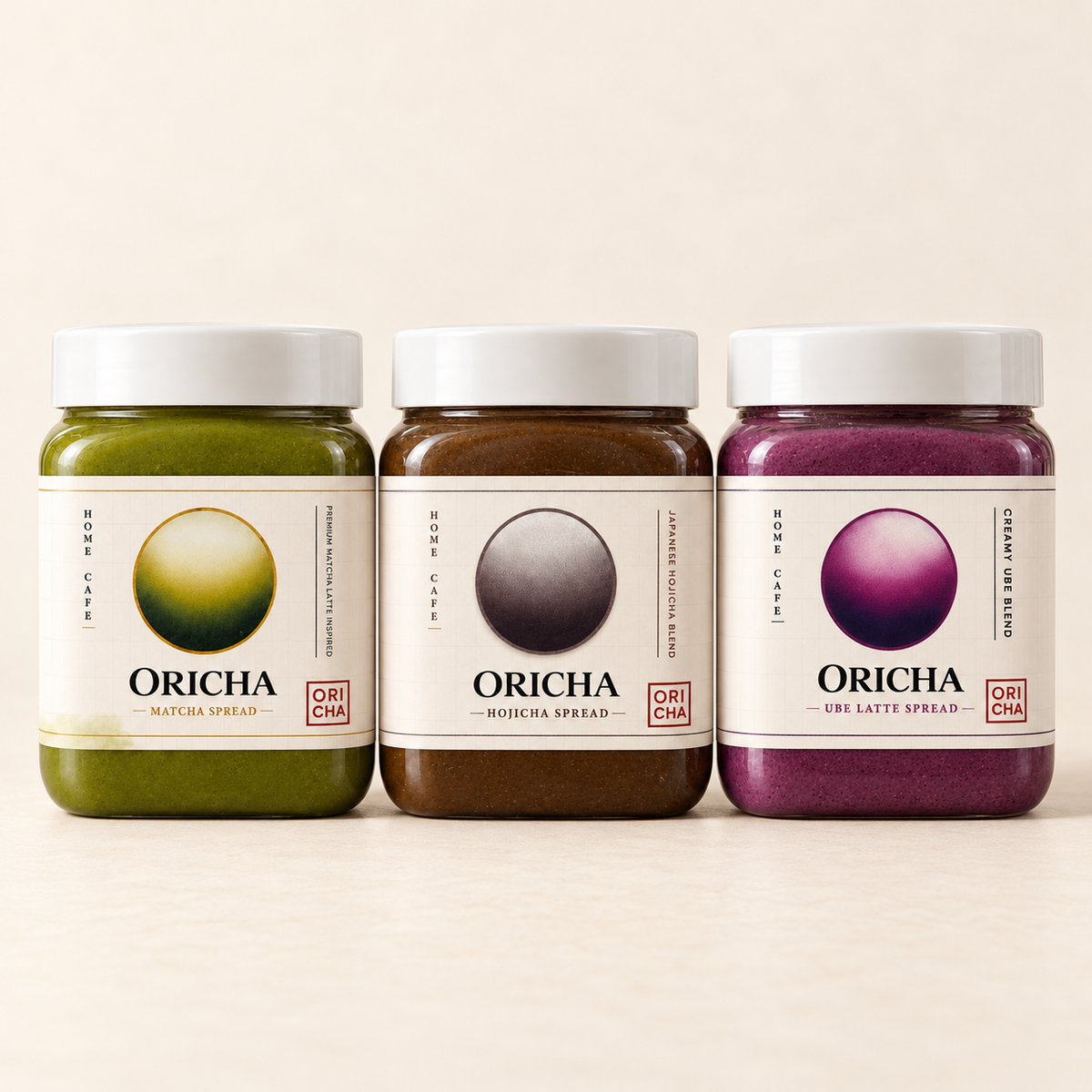 Latte Spread Trio- Matcha, Hojicha & Ube